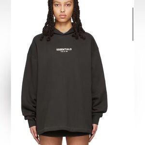 Fear of God Essentials Black Oversized Sweatshirt Hoodie size XXL